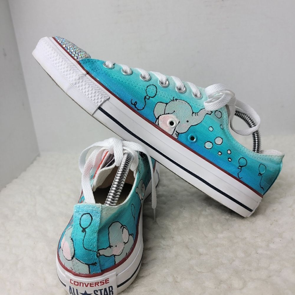 Converse All Star Womens Sneaker Size Custom painted SnHand Painting Elephant - Picture 6 of 9